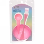 Набор косметический «Beauty Bar», кисточка, мерная ложка и чаша, микс два цвета, 16,5*9см