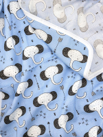 Сет из 2х муслиновых пелёнок Mjölk Слоники/White