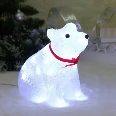 Фигура светодиодная «Северный мишутка» 25*13*22 см, 30 ламп LED, авторежим, 220V, Белый