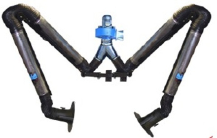 Набор для вытяжки сварочного дыма с двумя сочлененными рукавами TECHNO-2-330/300 Filcar