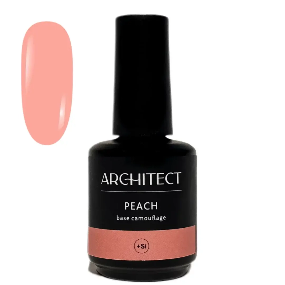 Камуфлирующая крепкая каучуковая база HARD Nail ARCHITECT 02 PEACH Base Camouflage 15 ml