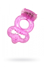 Виброкольцо розовое с бантиком