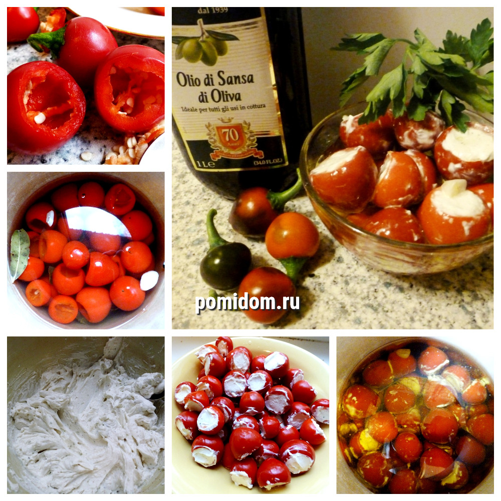 Перец Черри Сладкий — Sweet Cherry Peppers (с сыром в оливковом масле)