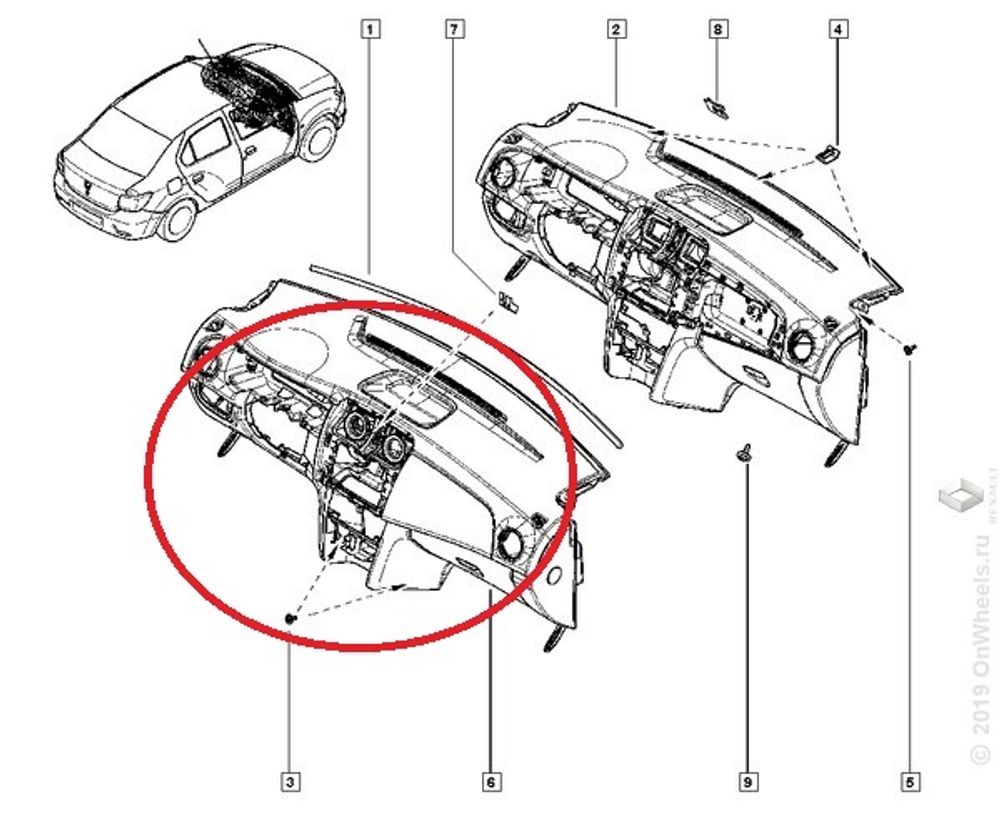 Панель приборов Renault Logan II (Renault)