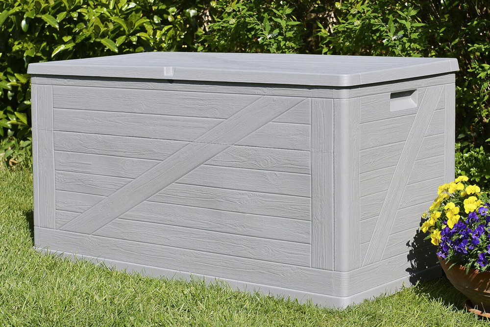 Сундук Toomax WoodLine, 420 л Светло-серый