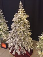 Заснеженная елка с гирляндой «Аляска» (Литая+пвх) 3 м