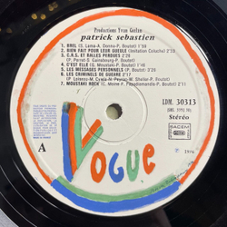Винтажная виниловая пластинка LP Patrick Sebastien A Bobino (France 1976)