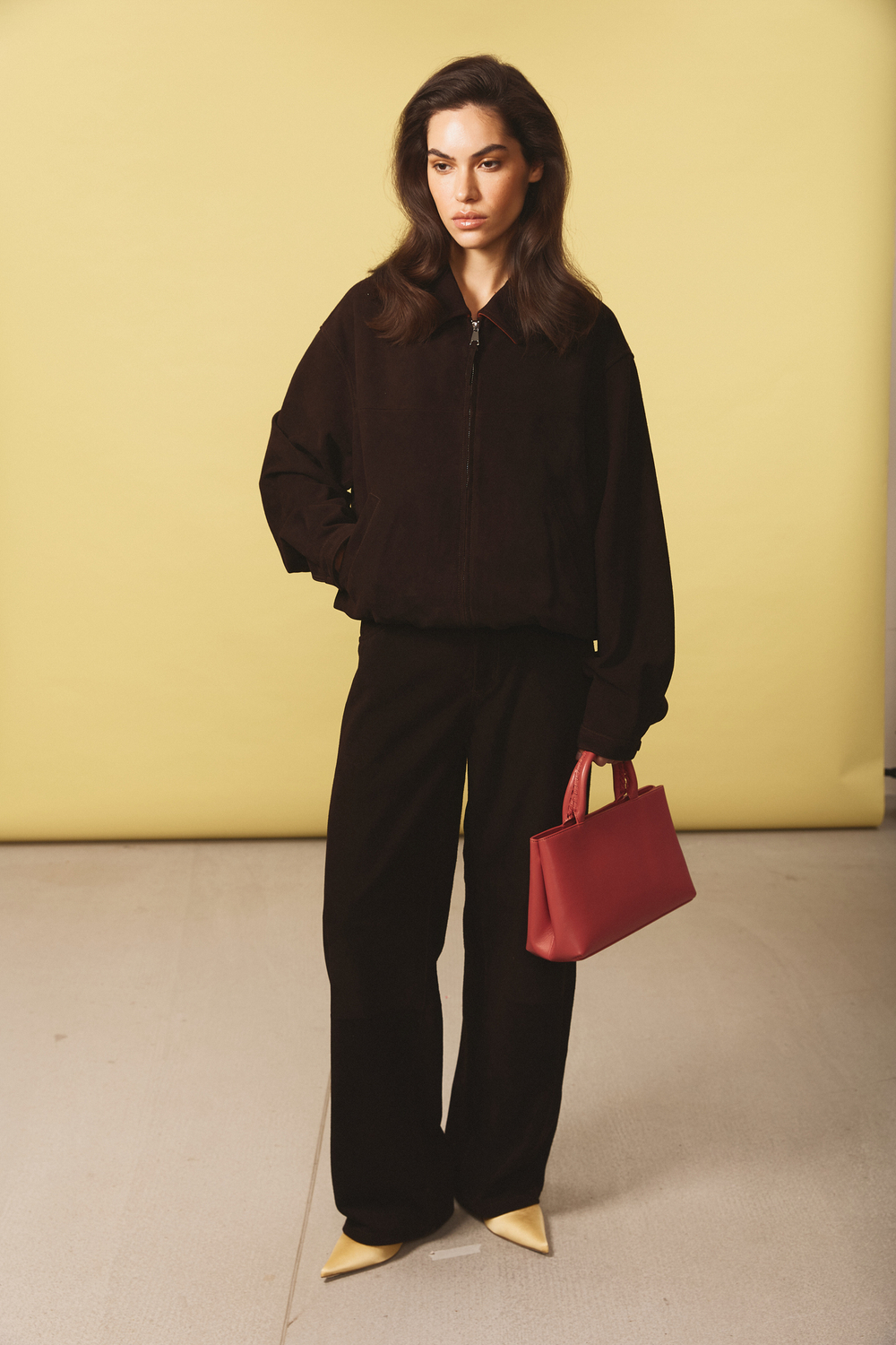 Bomber JANE dark brown color