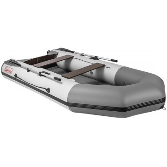 Лодка Тонар Капитан A330 надувное дно бело-серый