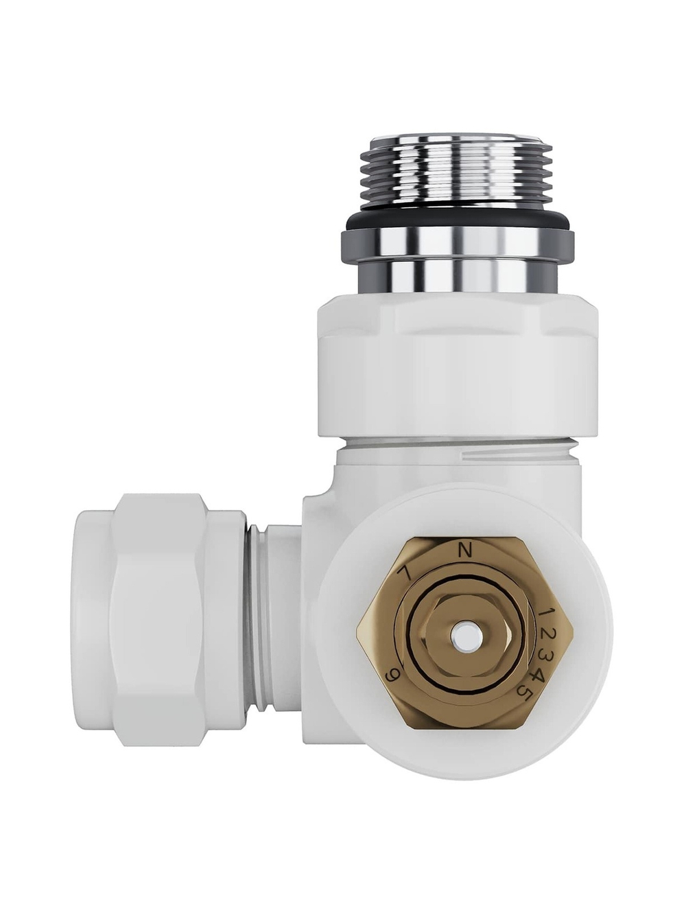 Набор термостатический трехосевой Royal Thermo Design Pro 15мм М30х1,5 (Белый)