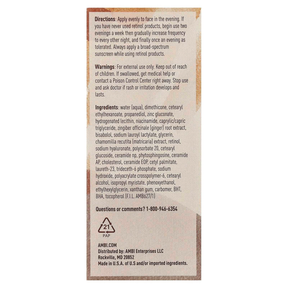 AMBI, Even & Clear® Fade Serum Retinol, 30 мл (1 жидк. Унция)