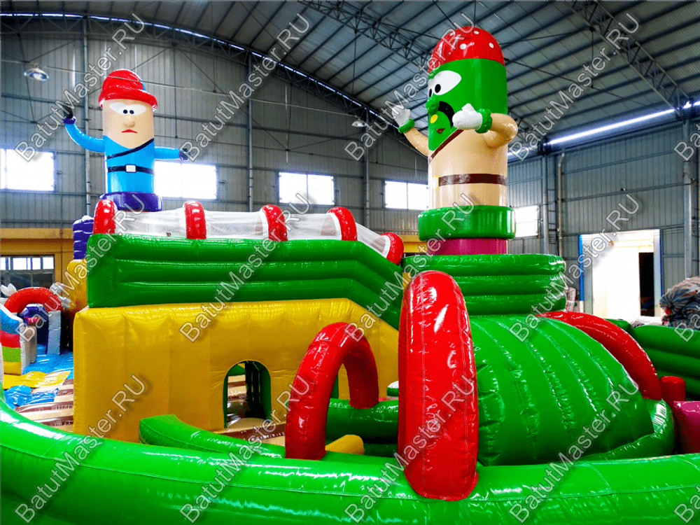 Надувной батут "Детский мегапарк" 18*18*8 м