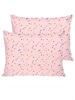 Постельное белье  перкаль Сказка "Сердечки" евро  Наволочка 50x70 см 2 шт  Простынь на резинке 180x200 см  Пододеяльник 200x215 см