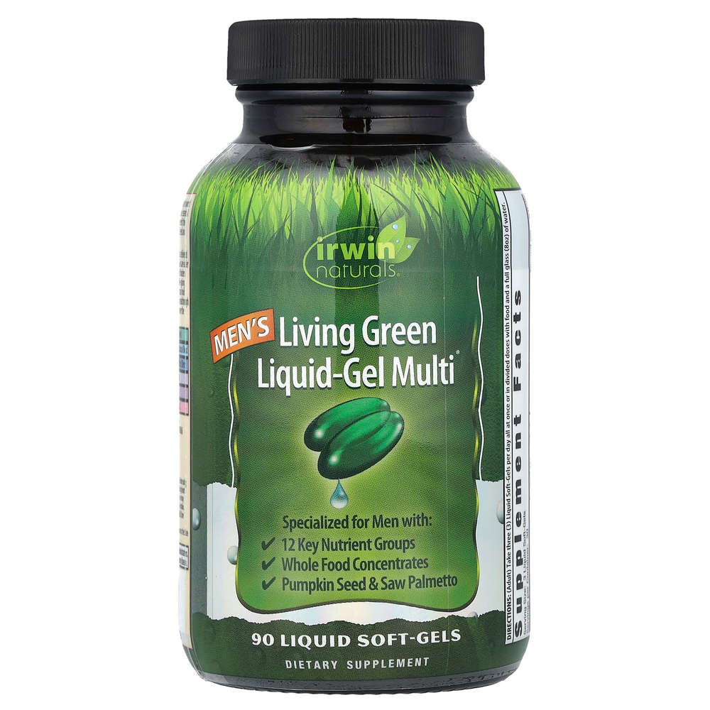 Irwin Naturals, Men's Living Green Liquid-Gel Multi®, 90 мягких таблеток
