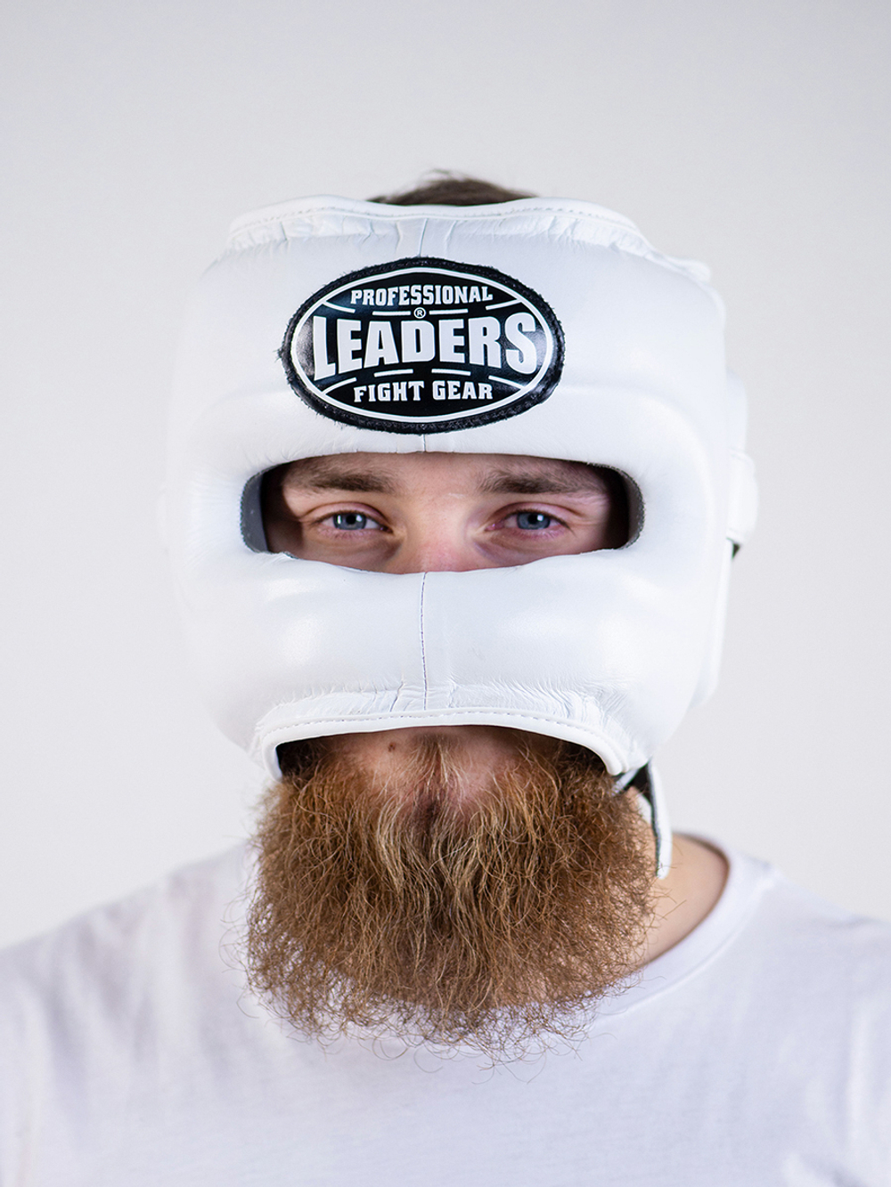 Шлем боксерский LEADERS LS WH с бамперной защитой (белый)