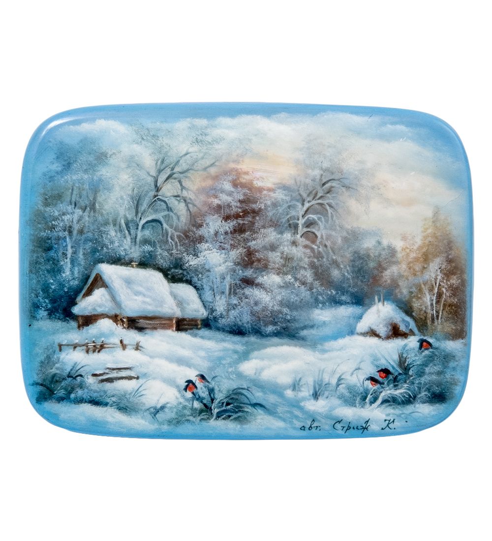 Народные промыслы ШК-20/56 Шкатулка «Зима» исп. Стриж К