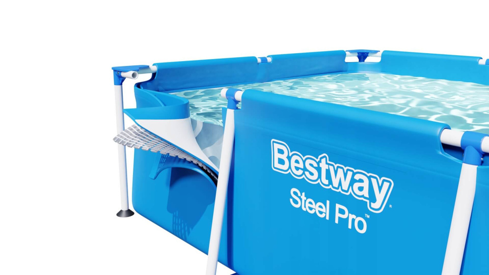 Каркасный прямоугольный бассейн Bestway 300х201х66 см + фильтр-насос 1249 л/ч (56411 BW)