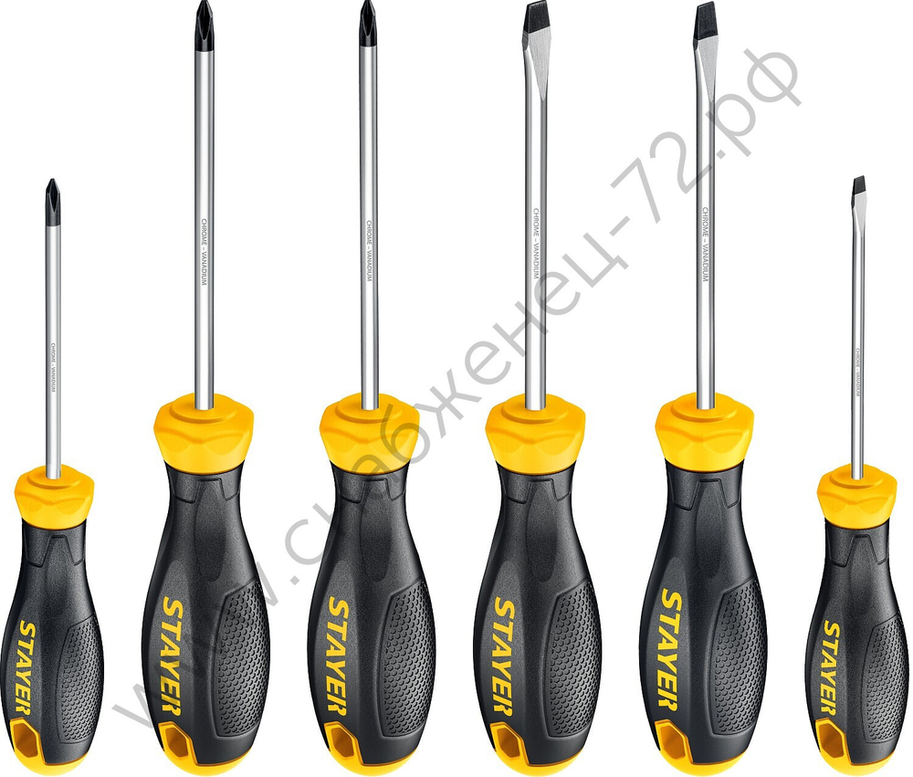 STAYER Hercules-X6 6 предм., Набор отверток (2513-H6)