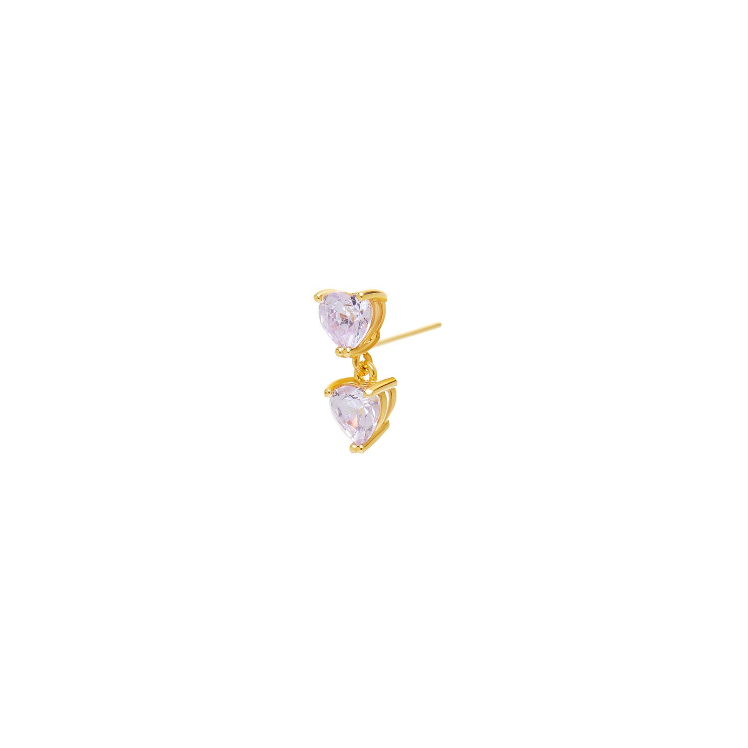 Серьга Double Whisper Heart Stud Earring – Clean