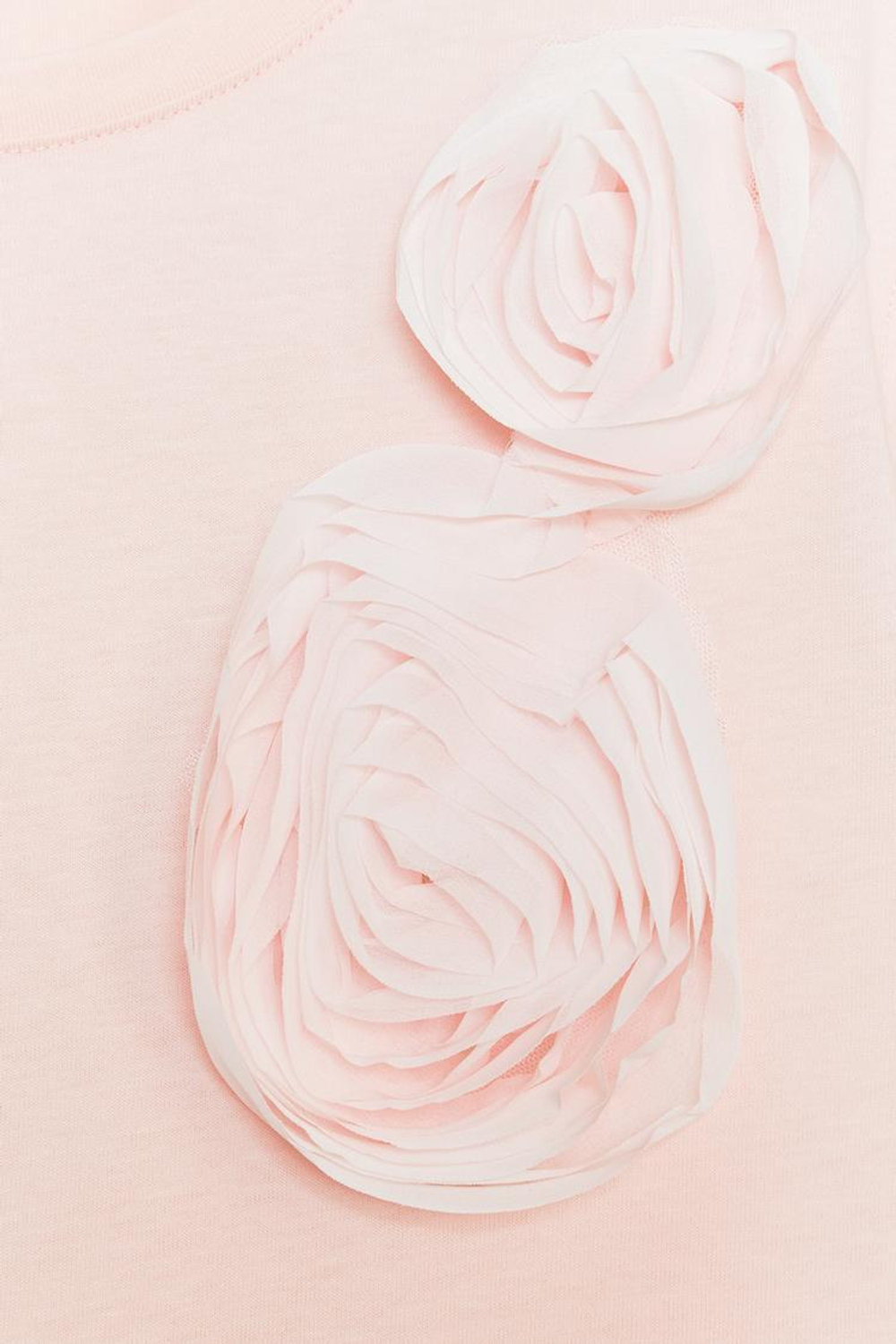 ZARA ФУТБОЛКА С РОЗАМИ, РОЗОВЫЙ