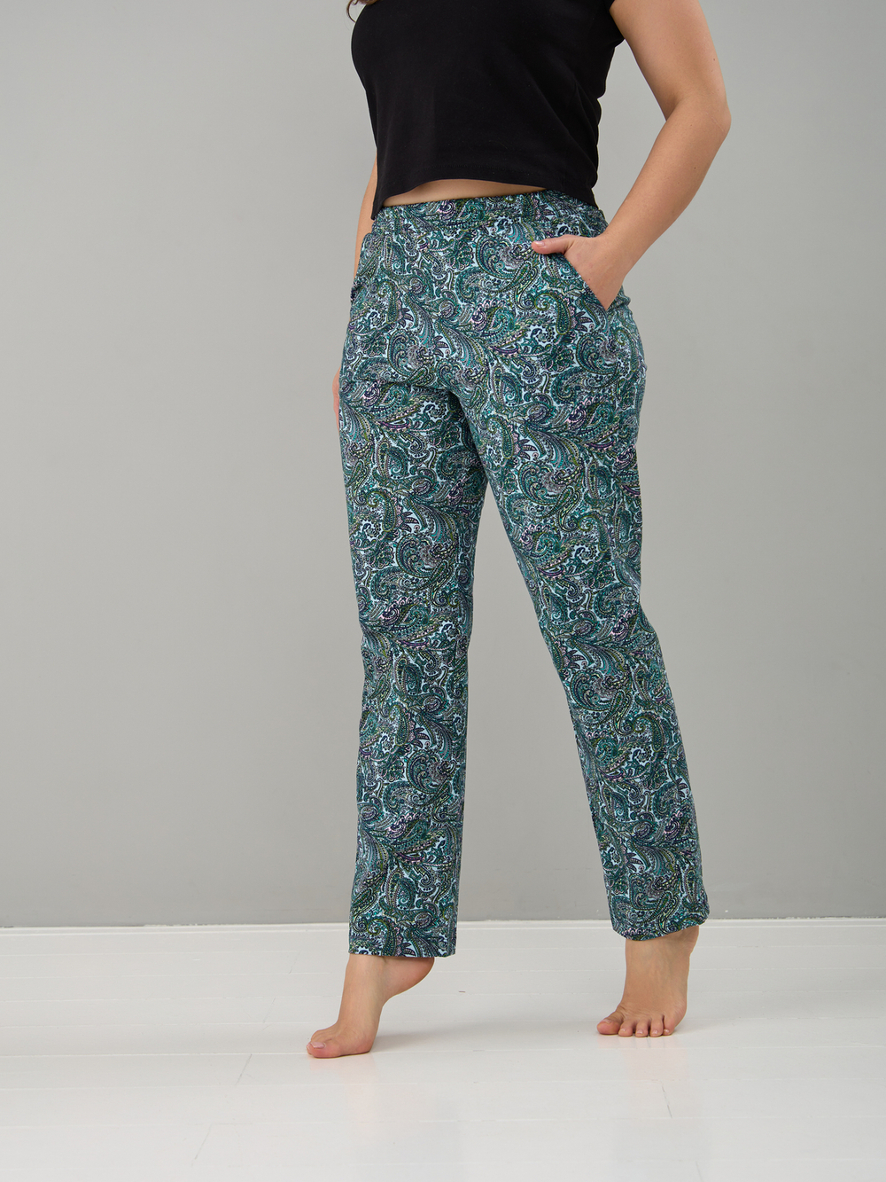 Брюки Б-18/ментол-огурцы