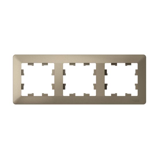 Рамка 3-м AtlasDesign Air шампань/дым. черн. SE ATN220503