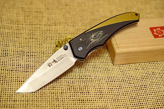 Складной нож Лимитированный ручной работы Mcusta MC-D1 c клинком из стали VG-10, рукоять алюминий