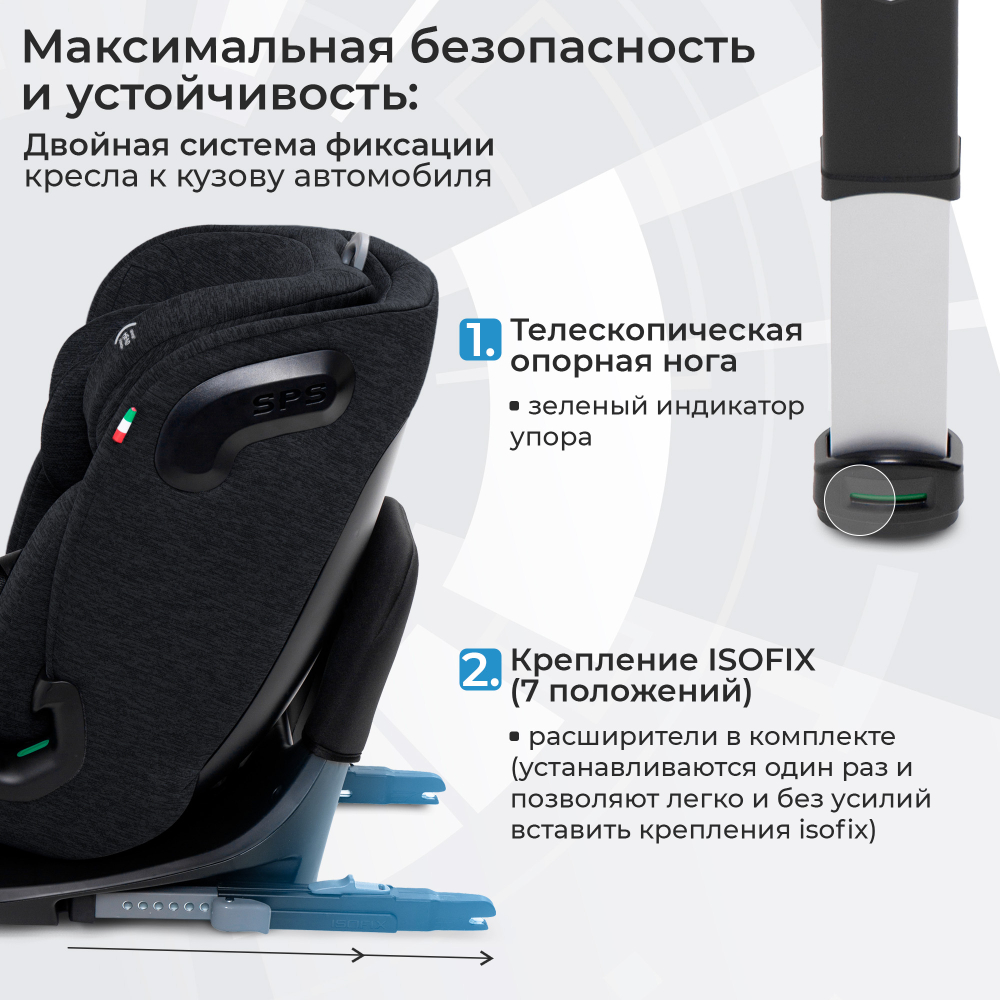 Автокресло Sweet Baby Voyager P12 Pro Black