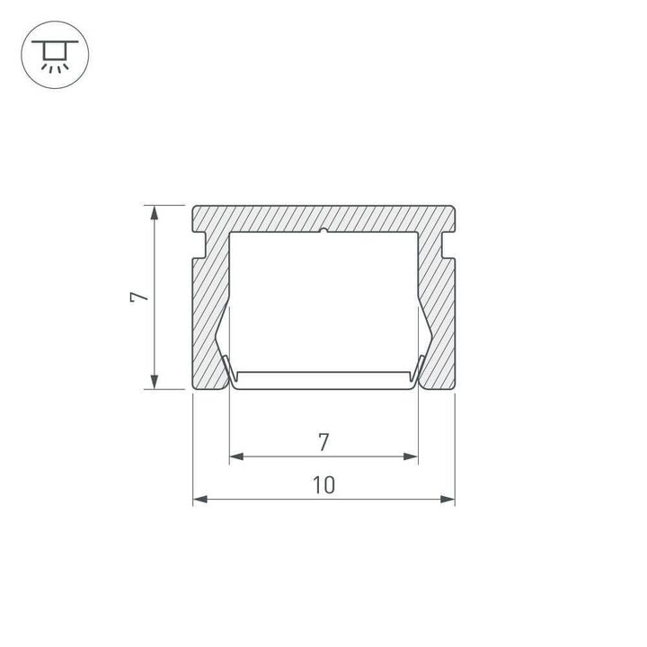 Профиль Arlight PIK-1007-2000 ANOD 023856