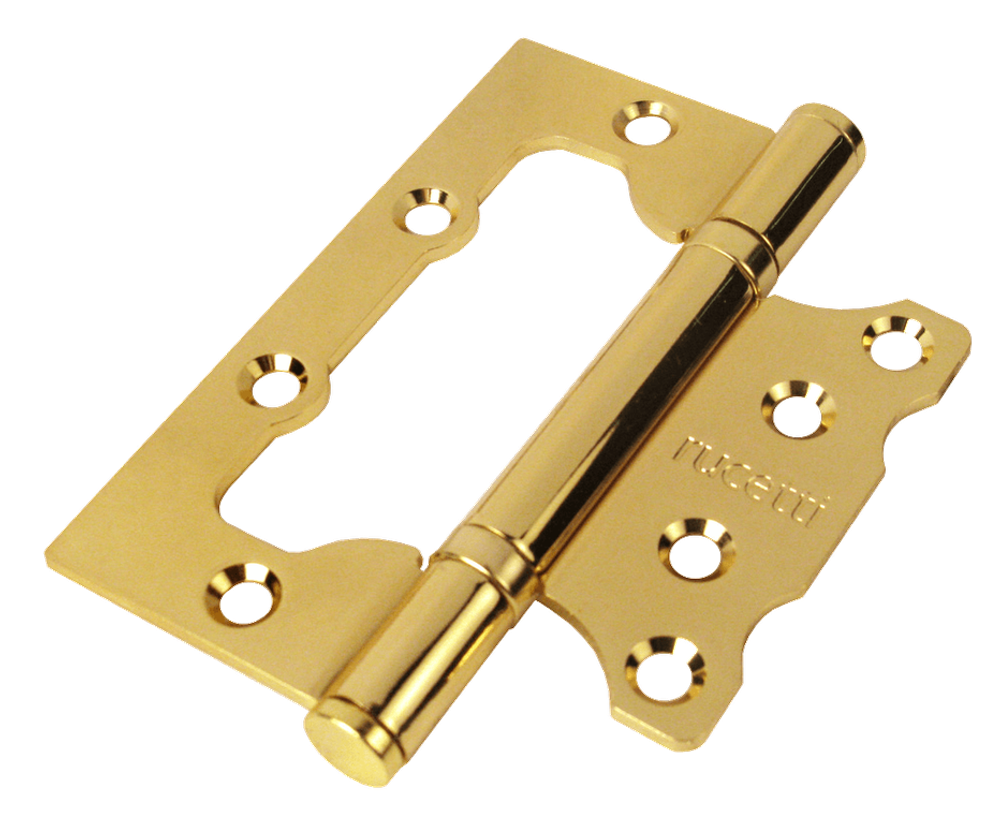 Петля дверная Rucetti без врезки RFH-100*75*2,5 PG Цвет - Золото