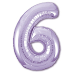 Шар фольгированный Цифра 6 101 см (Фиолетовый)