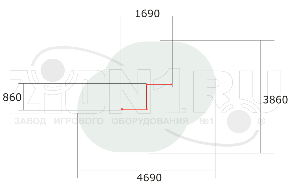 Шведская стенка Уголок СЭ001 для спортивной площадки