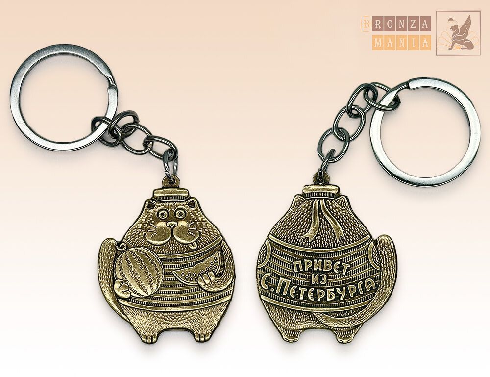 брелок Кот Питерский - Вегетарианец