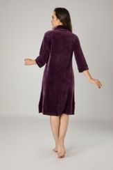 Халат женский  велюровый  0321 фиолетовый NUSA
