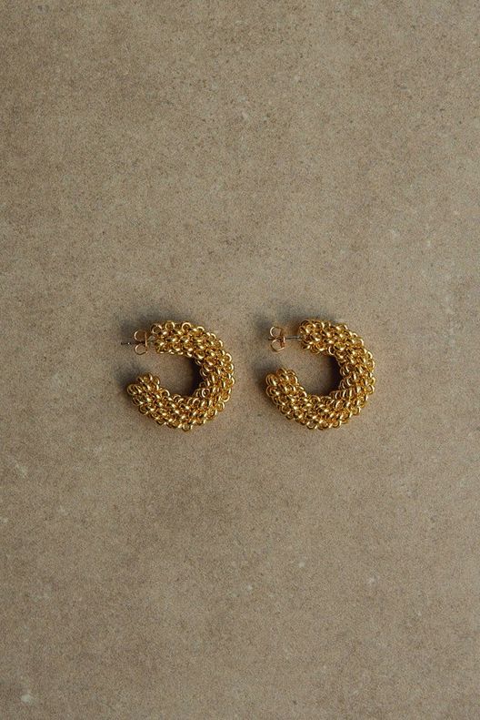 Серьги-кольца Вечерние mini / Beaded Breakfast