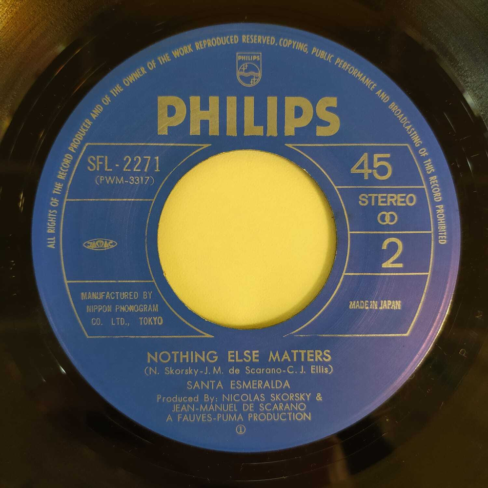 Santa Esmeralda - The House Of The Rising Sun / Nothing Else Matters (Япония 1978г.) 7", 45 RPM, Single