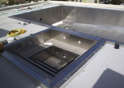 Строительство бассейна из нержавеющей стали, 40 квадратных метров, 10х4