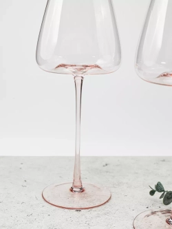 Набор розовых бокалов для вина, 2 шт., 580 мл.