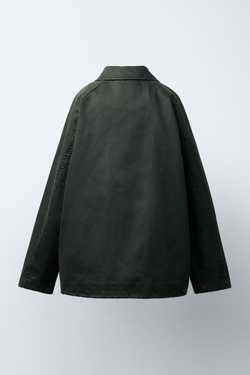 ZARA ВОЩЕНАЯ КУРТКА С ЭТИКЕТКОЙ, ХАКИ