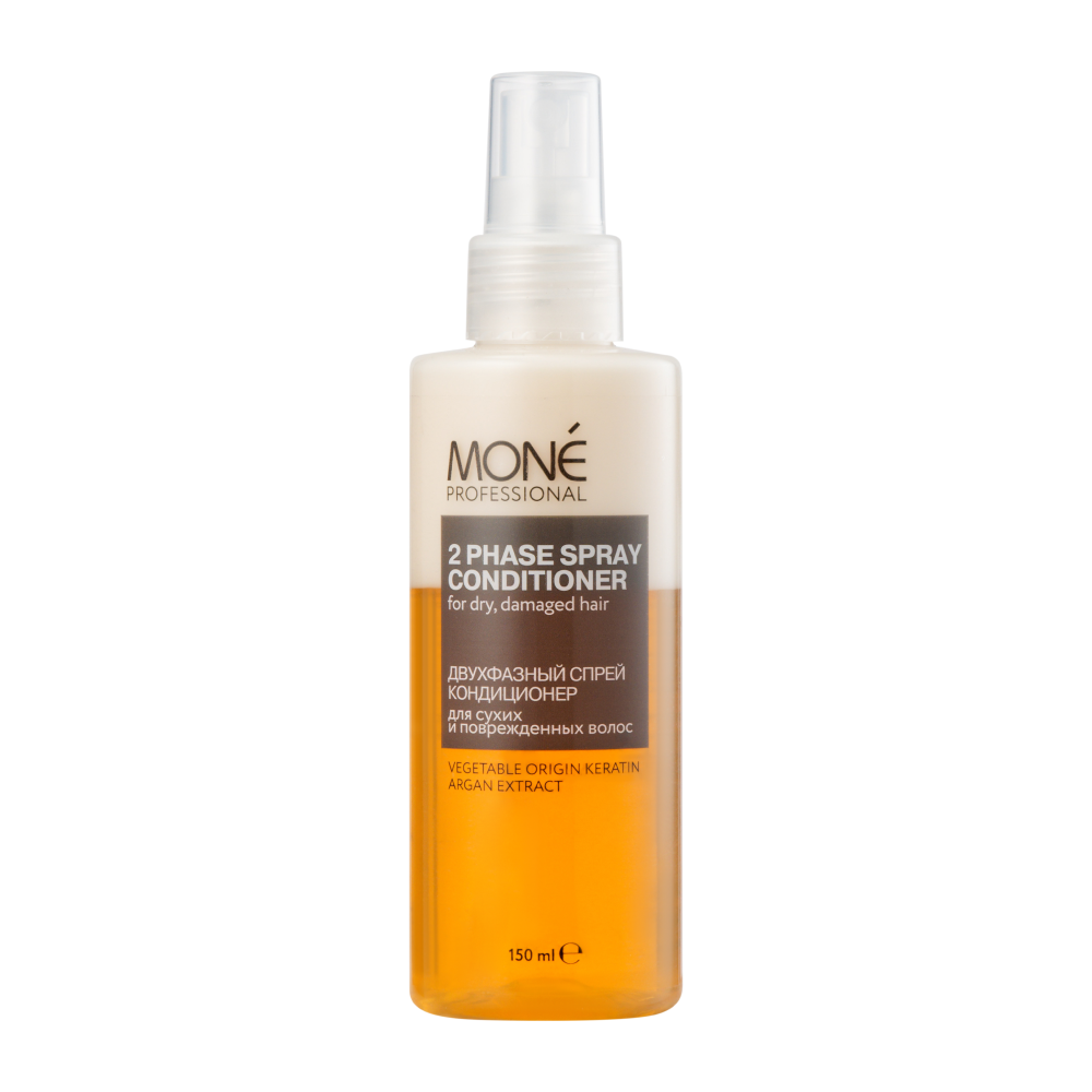 Двухфазный спрей-кондиционер для сухих и поврежденных волос Mone Professional 2-PHASE SPRAY CONDITIONER FOR DAMAGED HAIR, 150 мл