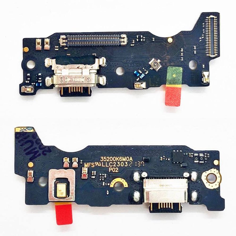 Шлейф для Xiaomi Redmi Note 10 Pro плата системный разъем/микрофон - Премиум