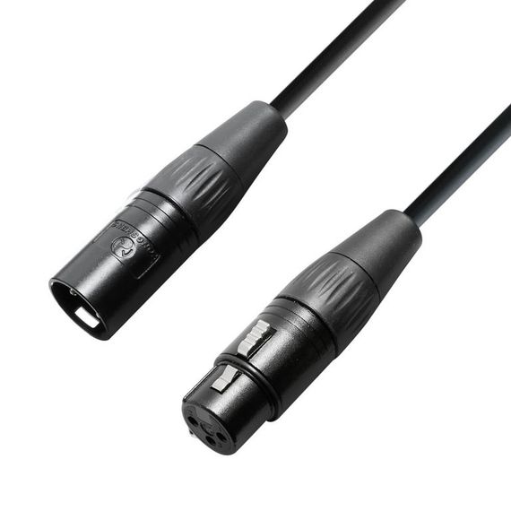 Adam Hall K4KMMF0050 - кабель микрофонный OOC XLR (F) - XLR (M), 2 x 0.22 мм2, 0.5 м, черный