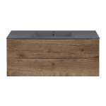 Тумба под раковину Vincea Mia 1200 подвесная, 2 выкатных ящика soft close, V.Oak