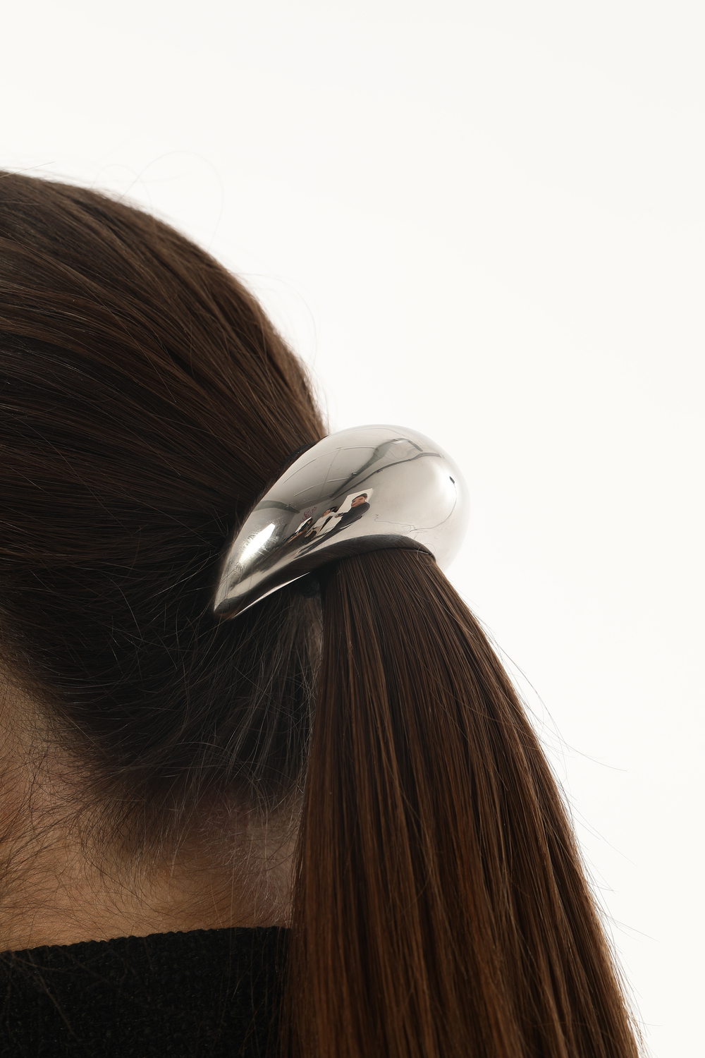 Резинка со вставкой большая, серебро