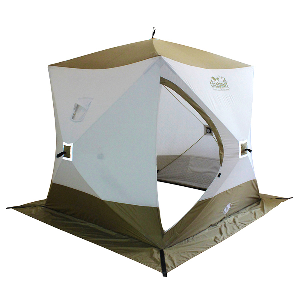 Трехслойная зимняя палатка для рыбалки Следопыт Куб Premium 1.8х1.8