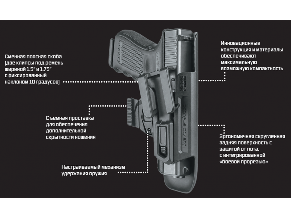 Внутренняя кобура Covert G9, черный, Fab Defense