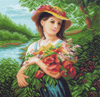 "Шикарный букет"-0974 канва с рисунком