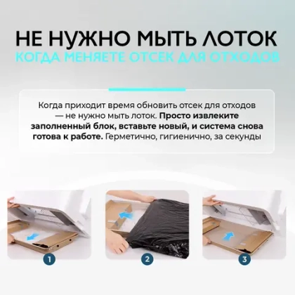 Набор силикагелевый наполнитель и сменное дно для автоматического лотка Purobot Crystal Duo