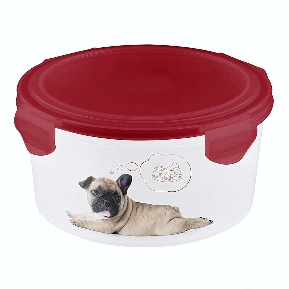 Контейнер для корма и лакомств lucky pet 0,55л, собаки (бордовый)