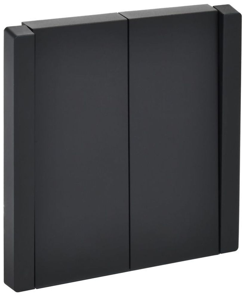 Выключатель проходной 2-кл. СП FORTE&amp;PIANO 10А FP107 черн. IEK FP-V22-0-10-1-K02